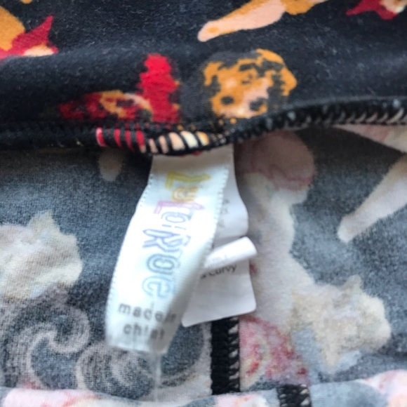 Lularoe cupid print leggings Tall and Curvy - Picture 3 of 3